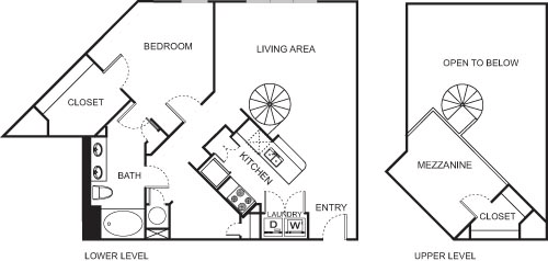 One Bedroom- 4120 Floorplan Image